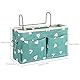 Colrid Nachttisch Aufbewahrungstasche, Bett Organizer Bett Tasche, Betttaschen Multifunktionale, Segeltuch, mit Haken, für Tablets, Bücher, Zeitschriften, Fernbedienungen, Handys, Brillen, Snacks