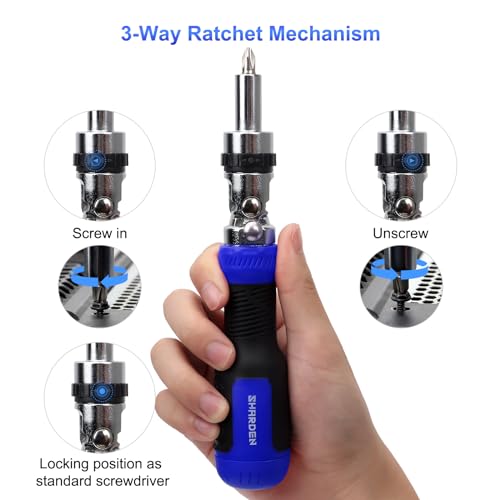 Image of SHARDEN 13-in-1 Ratchet Screwdriver Multi Screwdriver Tool All in One