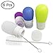4 pcs Squeeze Salad Dressing Bottles, FineGood 1.3oz and 2 oz. Portable Sauce Containers, Leak Proof Food Storage Condiment Bottles, Comes with 2 pcs Cleaning Brushes - 4 Colors