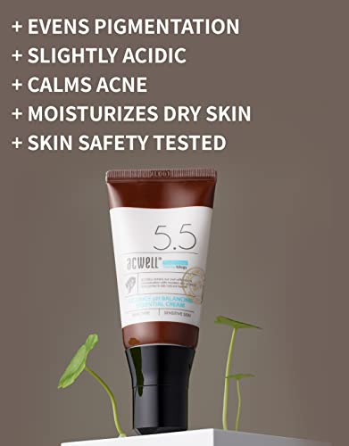 Acwell Licorice Ph Balancing Essential Cream - Facial Moisturizer For Sensitive Skin With Licorice Water – Evens Hyperpigmentation For Dull Skin - Soothe & Moisturize Dry Skin, 1.69Oz. #TOP2