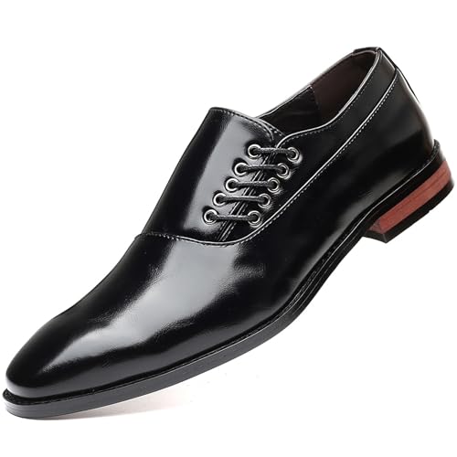 Chaussures de bureau pour hommes en cuir souple anti douleur au pied