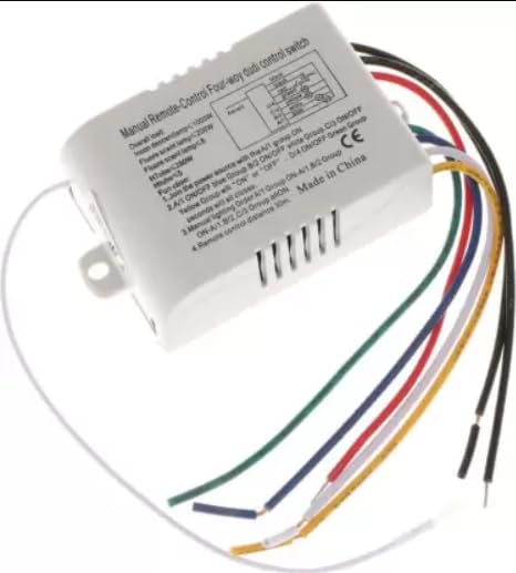 Lightning Hub 4 Way ON/OFF Wall Lamp Light RF Remote Control Switch Module Receiver Electronic Components Electronic Hobby Kit