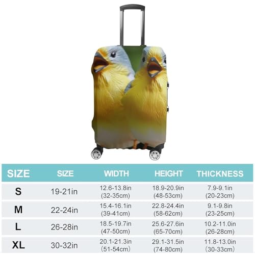 Funny Bird Luggage Cover, Elastic Luggage Protector Fits 19-32in Suitcases, Washable & Anti-Scratch Suitcase Cover for Men Women M2