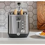 GE 2 Slice Stainless Steel Toaster, Extra Wide Slots for Toasting Bagels, Breads, Waffles & More, 7 Adjustable Shade Settings, Removable Crumb Tray, Countertop Kitchen Essentials, 850 Watts - Image 5
