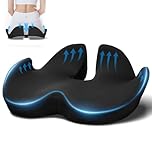 Ajiteogy Cuscino in Memory Foam – Supporto Ergonomico per il Coccige, Cuscino Progettato per Sedute Prolungate – Morbido, Supportivo e Traspirante