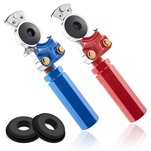 boeray Glad Hand with Grips and Seals Heavy Duty Glad hand Handles Kit for Semi Trucks Trailers or Tractors Glad Coupler with Extension Handle for Trailer Air Brake Systems