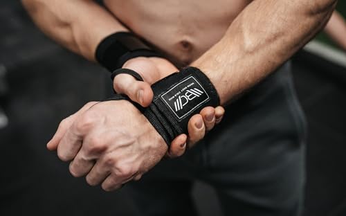 Image of WARM BODY COLD MIND - Premium Cotton Weight Lifting Wrist Wraps for Cross Training, Powerlifting, Deadlift, Weightlifting, Gym, Wrist Straps, Workout, Fitness, Heavy-Duty Support