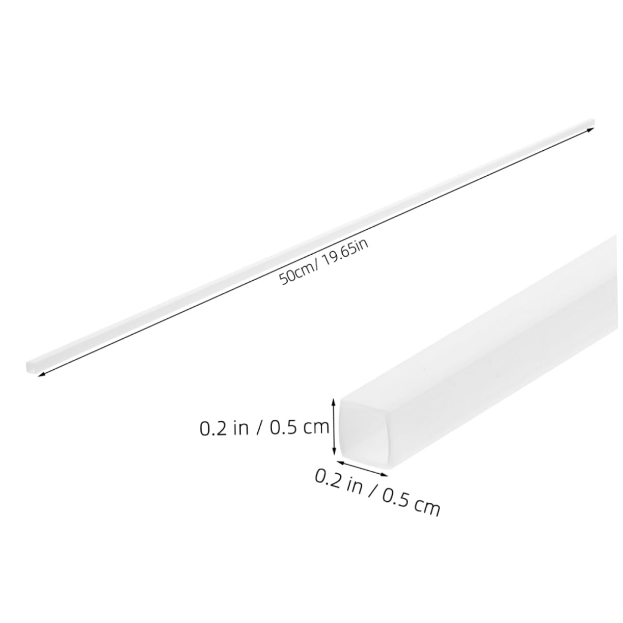 Veemoon Abs Hollow Square Tube Set 20pcs DIY Table Tube Material Sturdy Versatile