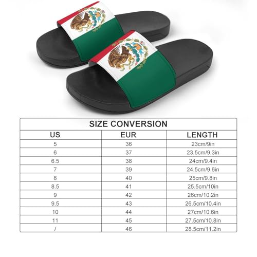Mexico Flag Color Slides Shoes Mans Woman Slide Sandals Non Slip Shower Open Toe Shoe Lightweight Beach Shoes2