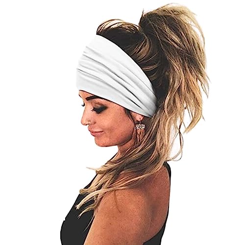 Fasce Elastiche Per Capelli - 2 Pezzi Bianche, Bandane Sportive | Per Yoga, Fitness E Stile Quotidiano - Foto 6