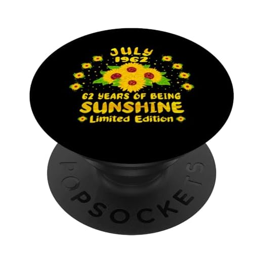 62 Cumpleaños Amantes del girasol de 62 años nacidos en julio de 1962 PopSockets PopGrip Intercambiable