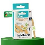 Heldbach® Hühneraugenpflaster – Hautpflege-Fußpflaster für Füße, 6 Stück, hautfreundlich & sanft, selbstklebend & komfortabel, schützt vor Druckstellen & Reibung, Made in Italy