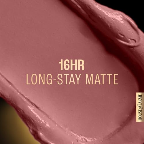Image of Lakme Forever Matte Liquid Lip Colour, Long-Lasting Liquid Lipstick, Lightweight & Transferproof, Smudgeproof - Nude Bloom 5.6ml (Pack of 2)