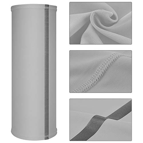 Satinior 4 Pieces Reflective Neck Gaiter Visibility Neon Safety Bandana Wind Dust Uv Protection Scarf Bandanas (Gray) #TOP2