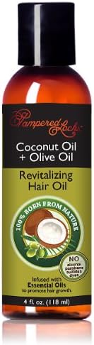 Coconut Oil for Hair + Olive Oil, Hair Oil (4 oz.) ~ Essential Oils for Hair Growth ~ 100% Natural Ingredients