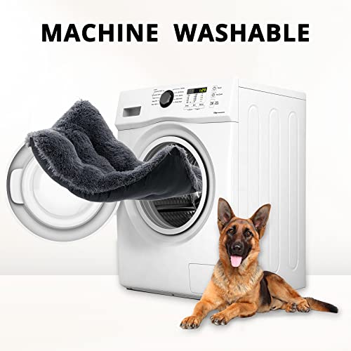 Large Dog Bed Crate Pad,Dog Beds For Large Dogs Deluxe Plush Soft Pet Beds, Faux Fur Kennel Pad Mats For Small Medium Dogs & Cats,Washable Anxiety Relief Mats With Anti-Slip Bottom #TOP5