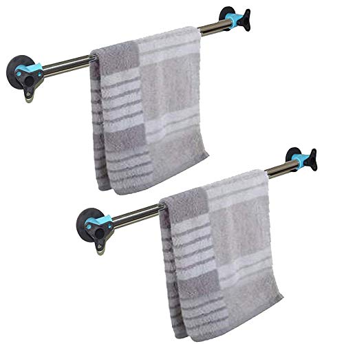 Pmsanzay 18-Inches Magnetic Towel Bar Towel Rack Dish Towel Holder Dish Cloth Hook Hanger Storage for Refrigerator,Stove,Oven,Dishwasher,Kitchen Sink,Washing Machine for Hand, Dish, Tea Towels - 2/PK