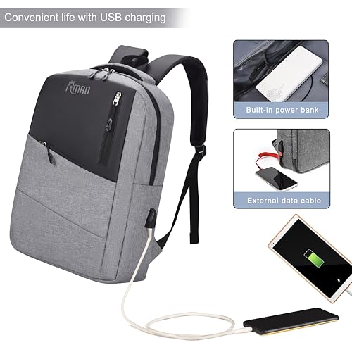 Image of IRMAO Large Capacity Classic Fashion Multi Functional Business Backpack Durable Daily Waterproof Travel Laptop Backpack (RE VERSE)