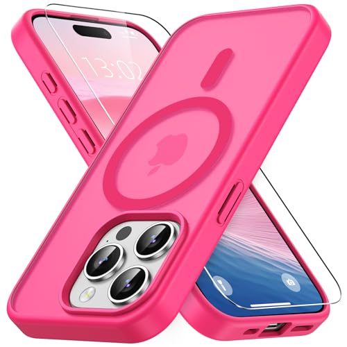 Coque Translucide Rose Vif iPhone 15 Pro Max - Évitez les Rayures et la Casse