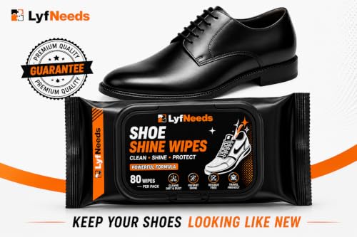 Image of Shoe Wipes & Sneaker Wipes - (80 + 80 Count) Pack of 2 - Quick Wipes for Shoes Cleaning - Shoe Cleaning Wipes for All Shoes - Portable Cleaner for Sneakers, Leather & Sports Footwear White