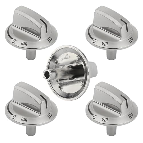 5 Pack 5304525746 Gas Stove Knobs Fit for Frigidaire Stove Burner Range