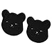 Laundry Pet Hair Remover Effective Sponge Reusable Laundry Hair Catcher for Clothing Bedding Black Bear Shape for Household (2 Pcs)