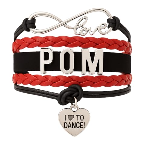 Image of Sportybella Pom Charm Bracelet- Infinity Love Adjustable Pom Dance Jewelry