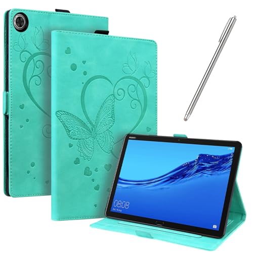 JayModCase Funda para Huawei Mediapad M5 Lite 8 Pulgadas, PU Protectora Carcasa con Función de Soporte, Ángulo de Pie Ajustable Función de Auto-Sueño/Estela (Verde)