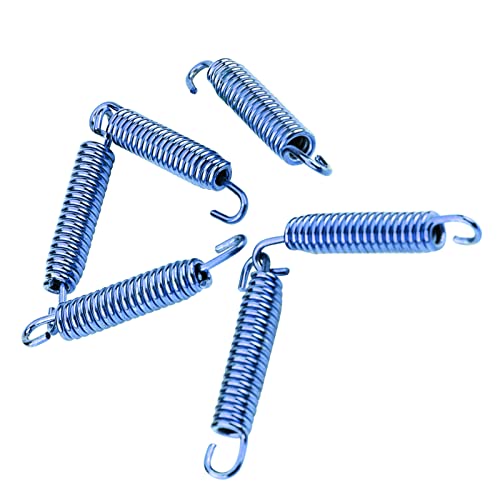 Akozon Auspufffeder 63mm 6 stücke Spiralfeder aus rostfreiem Stahl Blau für die Modifikation von Motorradabgasen