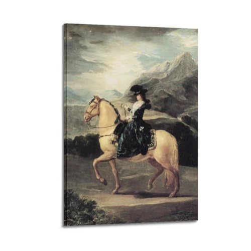 Poster Francisco De Goya toile premium portrait équestre María Teresa De Vallabriga