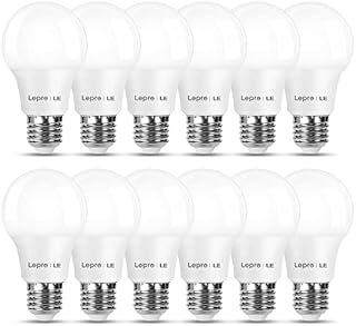 Lepro E27 Screw Bulbs 60W Equivalent, Warm White 2700K E27 LED Bulbs, 8W 806lm Edison Screw ES LED Light Bulb, Energy Saving E27 Bulbs for Lamp, Non-dimmable, Pack of 12