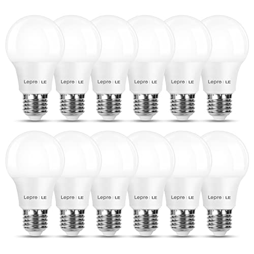 Lepro 8.5W E27 LED Warmweiss, 806 Lumen Glühbirne E27 ersetzt 60W, 2700K Warmweiß A60 glühbirnen, 180°Abstrahlwinkel Led Birne, Nicht Dimmbar, 12 Stück