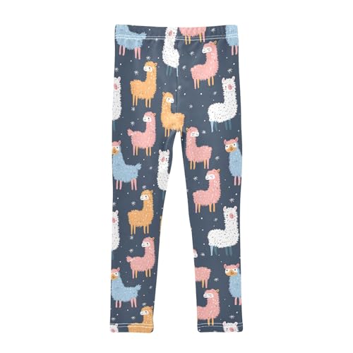 Colorful Cute Alpacas X Girls Leggings Athletic Pants Tights Stretch Bottom2