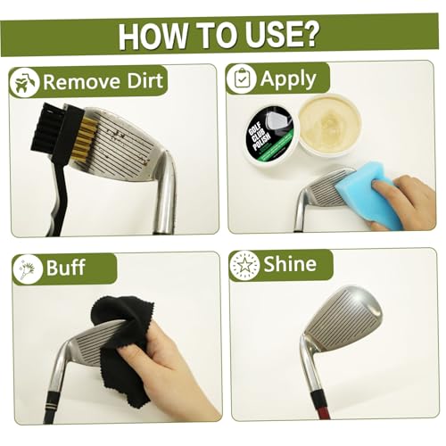 Kit de limpieza para palos de golf para solucionar la pérdida de control y agarre 3