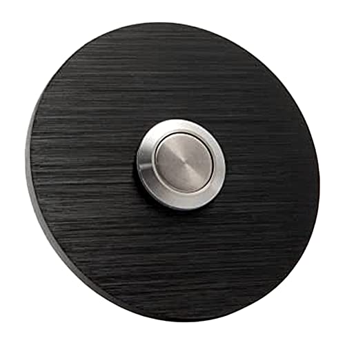 Image of C1 Black Doorbell, C- Series Doorbell Button in Anodized Aluminum 2.36 inch Round x 5 /32 inch (4mm Thick)
