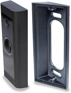 Gestech 15, 25, 50 or 60 Degree Angle Corner Mount Fits Smaller Video Doorbell Ring Wired (2021), Texxen & Cam, Fits Right Or Left (25° Angle Mount, Black) Check Your Model