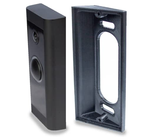 Gestech 15, 25, 50 or 60 Degree Angle Corner Mount Fits Smaller Video Doorbell RingWired (2021), Texxen & Cam, Fits Right Or Left (25° Angle Mount, Black) Check Your Model