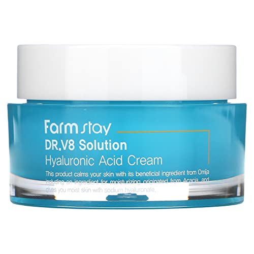 Crema de ácido hialurónico Farm Stay DR.V8 solución para el estrés cutáneo urbano