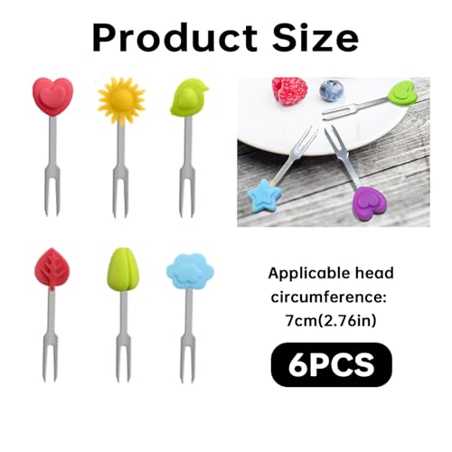 6 Stück Piekser Fingerfood Kinder,Obstgabeln Kinder,Kleine Gabeln Edelstahl,Food Picks,Spieße Kinders,Snack Obstspieße,Mini Gabeln für Brotdose Wiederverwendbare,Dessertgabeln Kuchengabeln Party,Küche