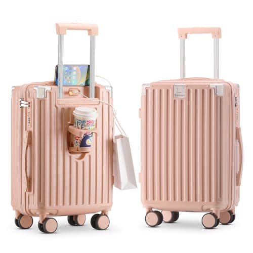 20 Inch Carry on Luggage Carry-on with Cup Holder & USB Port, Luggage with Airline Approved TSA Lock, Softside Lightweight carry on luggage 22 x 14 x 9 airline approved 360° Spinner Double Wheels