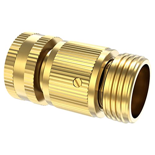 Twinkle Star Garden Hose Quick Connect Water Hose Fitting, 3/4 Inches Brass Female And Male Connector (2 Set) #TOP5
