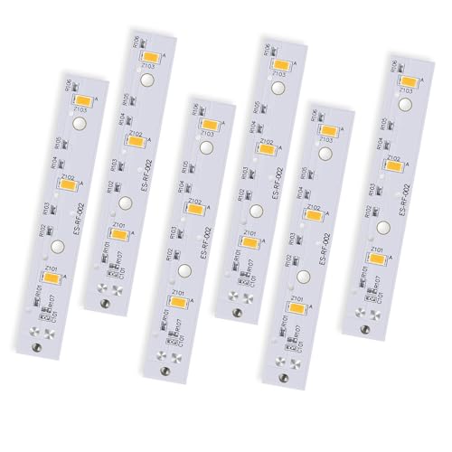 Kabowpor new Upgraded WR55X26671 Refrigerators led Light Board Freezer Light Board Replacement ps11767930 ap6035586 4468532 eap11767930 6PCS