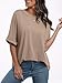 ANRABESS Womens Tops Oversized T Shirts Short Sleeve Crewneck Summer Casual Loose Basic Tee Shirt 2026 Trendy Fashion Clothes Khaki Small