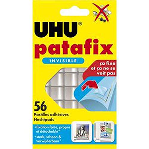 Lot de 30 Etuis de 56 pastilles Patafix adhésives double face, ultra fines et invisibles. Sans solvant ni acide