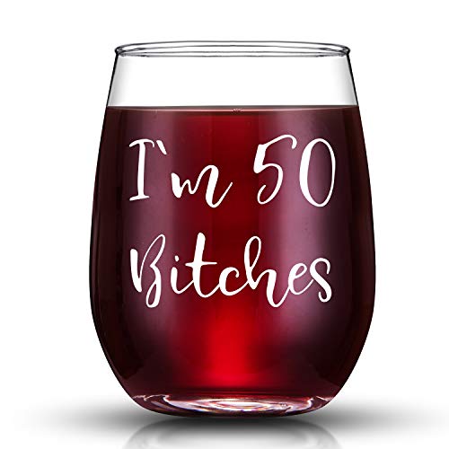 New Deal I'm 50 - Funny 50th Birthday Gifts for Women Wine Glass- Best 50 Year Old Birthday Gift Ideas for Wife, Mom, Sisters, Her, Friends, Coworkers New Deal I'm 50 - Funny 50th Birthday Gifts for Women Wine Glass- Best 50 Year Old Birthday Gift Ideas for Wife, Mom, Sisters, Her, Friends, Coworkers