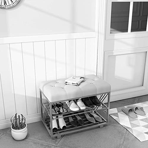 Banquette de rangement en fer forgé et assise flanelle haut de gamme pour intérieur raffiné
