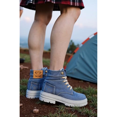 Fashion High-Top Denim Chunky Ankle Boots for Men Women Trendy Comfort Chunky Sneakers Casual Workwear Shoes4