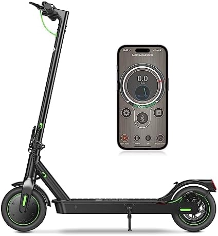 isinwheel S9 Pro Electric Scooter 18 Miles Long Range and 15-18 MPH Portable Folding Commuting Scooter for Adults, Dual Brakes & App Support