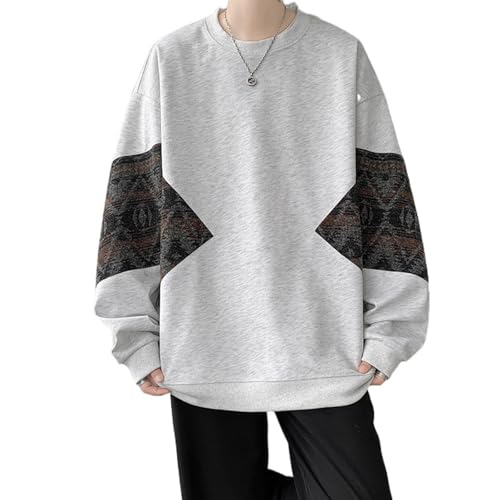 Cambkatl Men's Oversized Retro Graphic Pattern Sweaters, Pullover Loose Long Sleeve Casual Knitted Crewneck Sweater Tops4