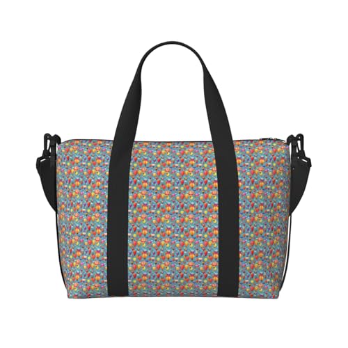 Sac de voyage souple et léger à motif ballons colorés pour bagage